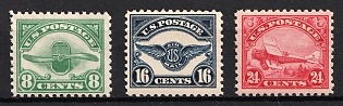1918 United States, USA, Airmail (Full Set, MNH)
