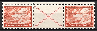 1933 8pf Third Reich, Germany, Wagner, Se-tenant, Zusammendrucke (MNH)
