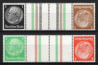 1934 Third Reich, Germany, Gutter Tete-beches, Se-tenants, Zusammendrucke (MNH)