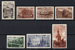 1946 Moscow Scenes, Soviet Union, USSR, Russia (Full Set, MNH)