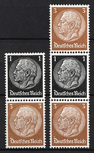 1934 Third Reich, Germany, Se-tenants, Zusammendrucke (MNH)
