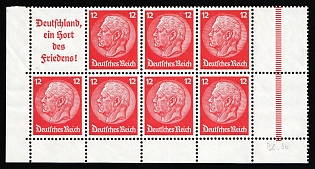 1936-37 Third Reich, Germany, Se-tenant, Zusammendrucke, Block (MNH)