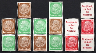 1936-37 Third Reich, Germany, Se-tenants, Zusammendrucke (MNH)