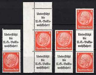 1936-37 Third Reich, Germany, Se-tenants, Zusammendrucke (MNH)