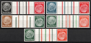 1937-39 Third Reich, Germany, Gutter Tete-beches, Se-tenants, Zusammendrucke (MNH)
