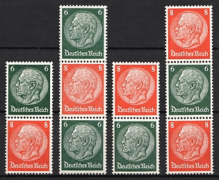 1937-39 Third Reich, Germany, Se-tenants, Zusammendrucke (MNH)