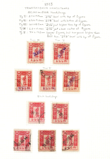 1923 Georgia Revalued 20000 Rub on 500 Rub (Different Types, Cancelled)