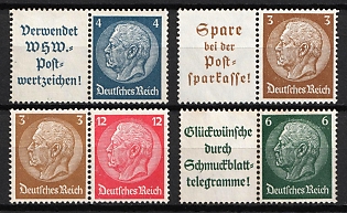 1939 Third Reich, Germany, Se-tenants, Zusammendrucke (MNH)