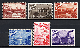 1947 10th Anniversary of the Moscow-Volga Canal, Soviet Union, USSR, Russia (Full Set, MNH)