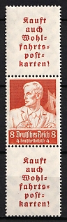 1934 8pf Third Reich, Germany, Se-tenant, Zusammendrucke (MNH)