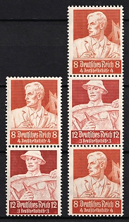 1934 Third Reich, Germany, Se-tenants, Zusammendrucke (MNH)