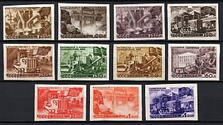 1947 The Reconstruction, Soviet Union, USSR, Russia (Full Set, Imperforate, MNH)