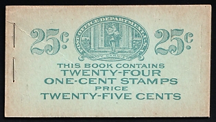 1917 Complete Booklet with Stamps of the United States, USA, Excellent Condition