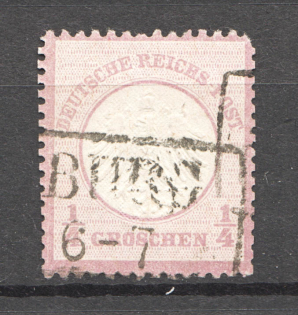 1872 Germany 1/4 Gr (CV $150, Cancelled)