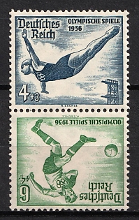 1936 Third Reich, Germany, Tete-beche, Se-tenant, Zusammendrucke (MNH)