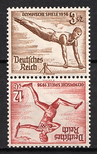 1936 Third Reich, Germany, Tete-beche, Se-tenant, Zusammendrucke (MNH)