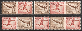 1936 Third Reich, Germany, Se-tenants, Zusammendrucke (MNH)