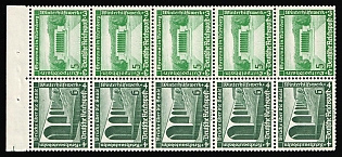1936 Third Reich, Germany, Se-tenant, Zusammendrucke, Block (MNH)