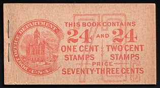 1917 Complete Booklet with Stamps of the United States, USA, Excellent Condition