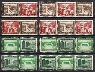 1936 Third Reich, Germany, Se-tenants, Zusammendrucke (MNH)