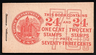 1917 Complete Booklet with Stamps of the United States, USA, Excellent Condition