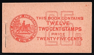 1917 Complete Booklet with Stamps of the United States, USA, Excellent Condition