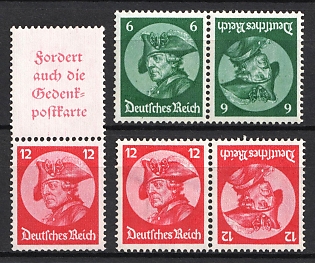 1933 Third Reich, Germany, Tete-beches, Se-tenants, Zusammendrucke