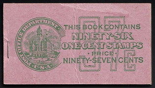 1923 Complete Booklet with Stamps of the United States, USA, Excellent Condition