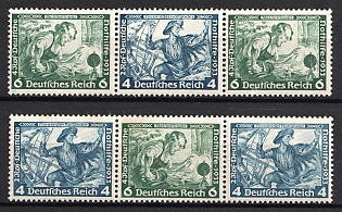 1933 Third Reich, Germany, Wagner, Se-tenants, Zusammendrucke