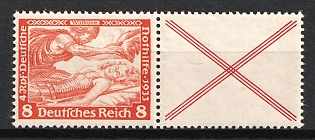 1933 8pf Third Reich, Germany, Wagner, Se-tenant, Zusammendrucke