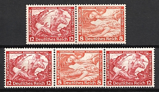 1933 Third Reich, Germany, Wagner, Se-tenants, Zusammendrucke