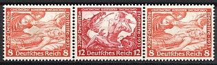 1933 Third Reich, Germany, Wagner, Se-tenant, Zusammendrucke