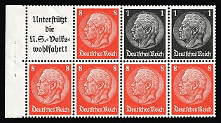 1936-37 Third Reich, Germany, Se-tenant, Zusammendrucke, Block