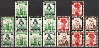 1935 Third Reich, Germany, Se-tenants, Zusammendrucke