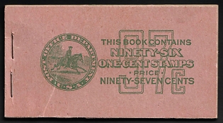 1942 Complete Booklet with Stamps of the United States, USA, Excellent Condition (Plate Numbers)