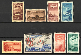 1949 Airmail. The plane IL- 12, Soviet Union, USSR, Russia (Full Set, MNH)