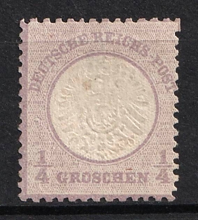 1872 1/4gr German Empire, Large Breast Plate, Germany