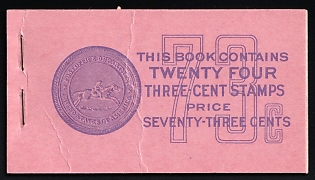 1942 Complete Booklet with Stamps of the United States, USA, Excellent Condition