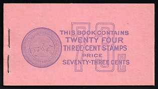 1942 Complete Booklet with Stamps of the United States, USA, Excellent Condition (Plate Numbers)