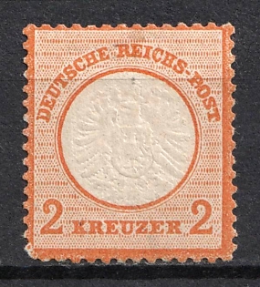 1872 2kr German Empire, Large Breast Plate, Germany (Signed)