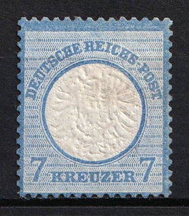 1872 7kr German Empire, Large Breast Plate, Germany (MNH)