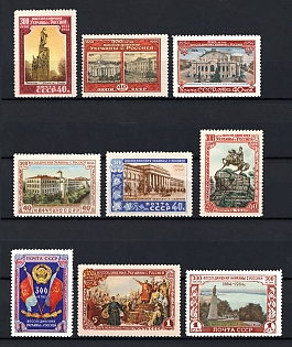 1954 300th Anniversary of the Union between Russia and Ukraine, Soviet Union, USSR, Russia (Full Set, MNH)