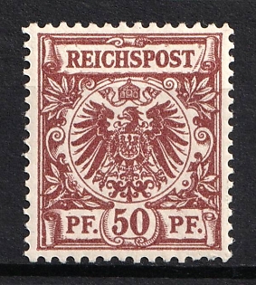 1889-1900 50pf German Empire, Germany (Signed, MNH)