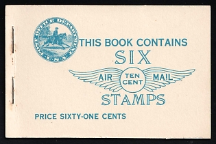 1927 Complete Booklet with Stamps of the United States, USA, Excellent Condition, Airmail
