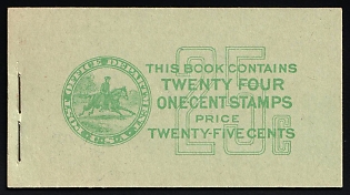 1942 Complete Booklet with Stamps of the United States, USA, Excellent Condition (Plate Numbers)