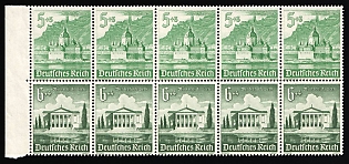1940 Third Reich, Germany, Se-tenant, Zusammendrucke, Block (MNH)