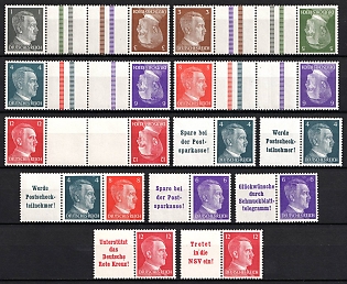 1941 Third Reich, Germany, Se-tenants, Zusammendrucke (Signed, MNH)