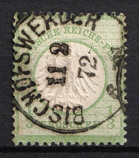 1872 1/3kr German Empire, Small Breast Plate, Germany (Used)