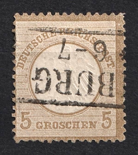 1872 5gr German Empire, Small Breast Plate, Germany (Used)