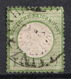 1872 1kr German Empire, Small Breast Plate, Germany (Used)